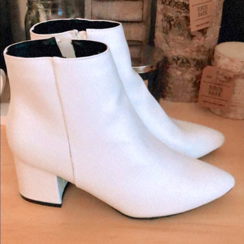 Forever 21- White Ankle Booties